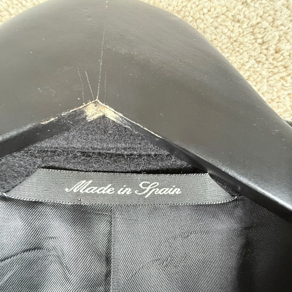 Emilio Yuste Blazer Men 46R Black 100% Cashmere Tessuto Lessona Italy